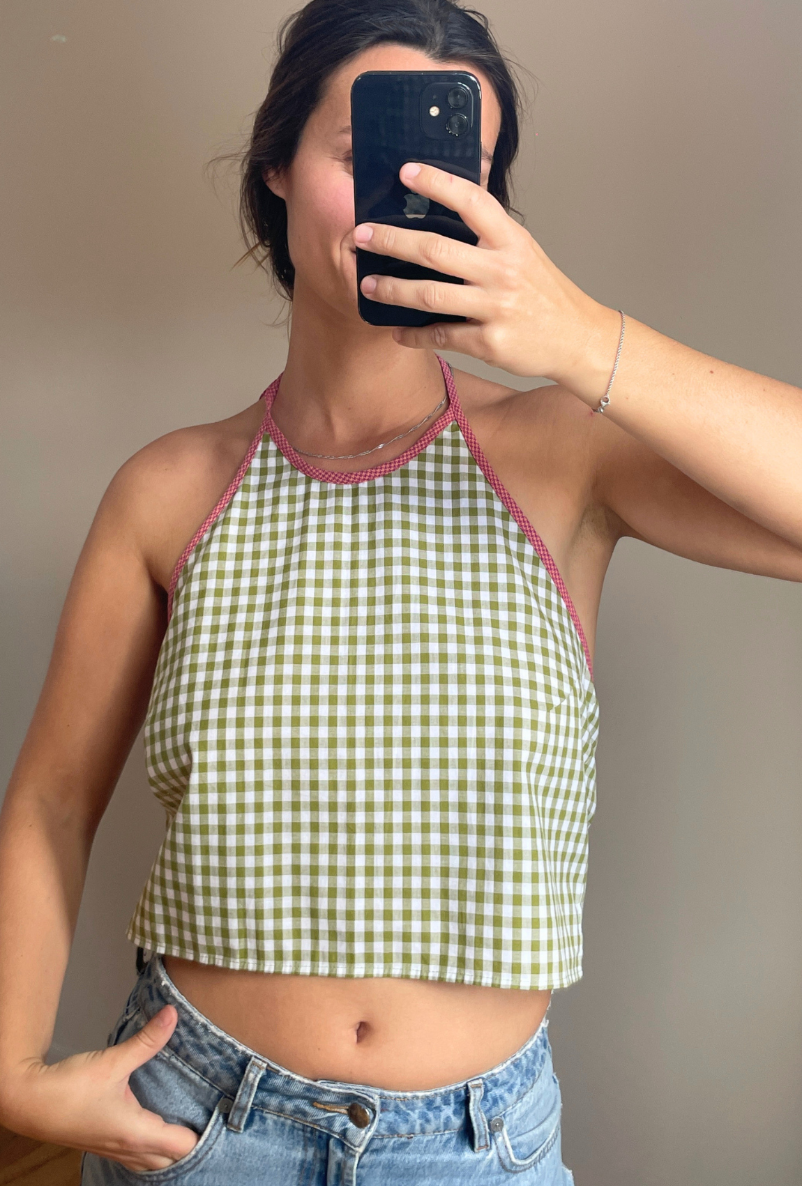 Top Carmen acidulement green